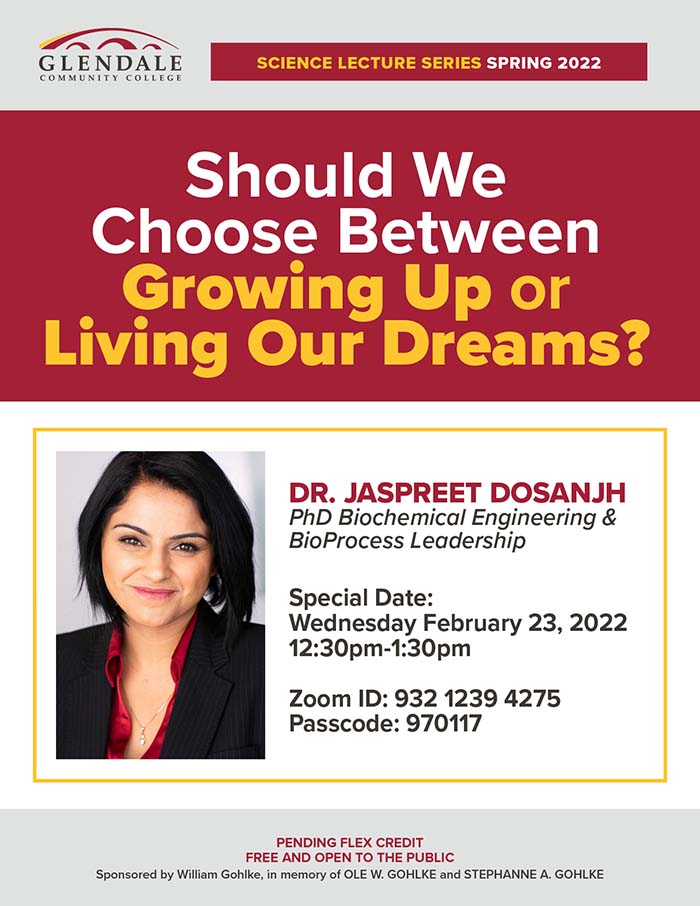 GCC Science Lecture Series February 23, 2022 flyer