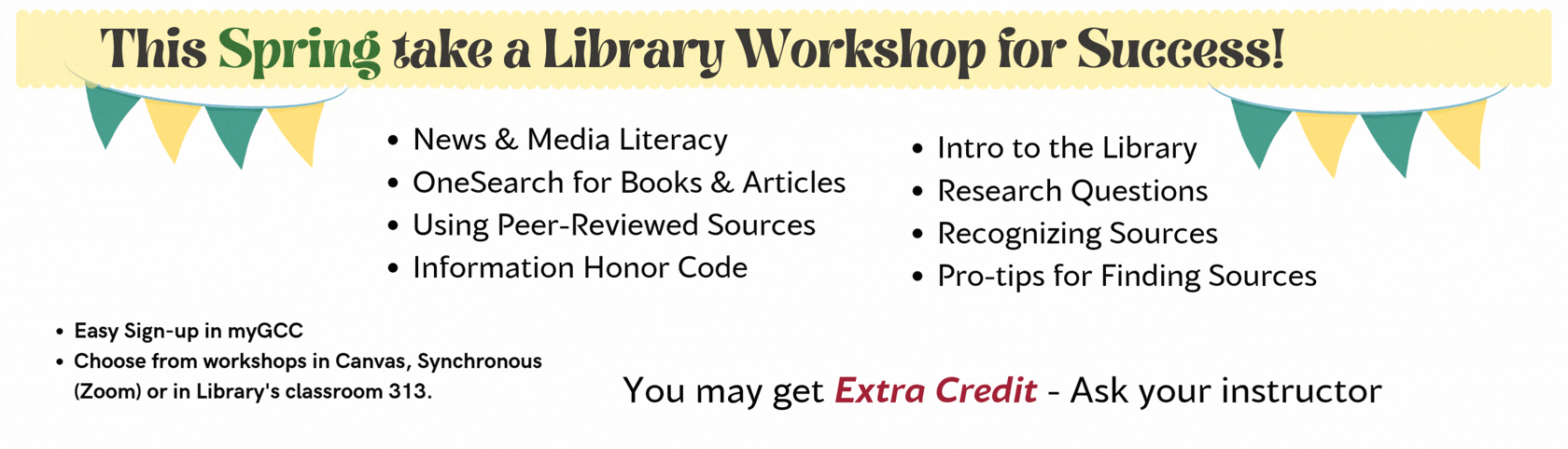 Library Workshops Spring 26